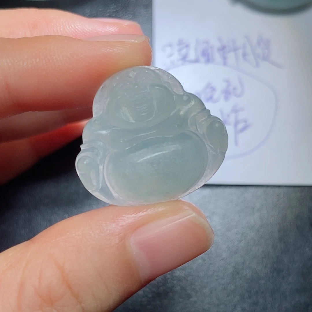 定制翡翠未镶嵌毛货付款后确认抛光