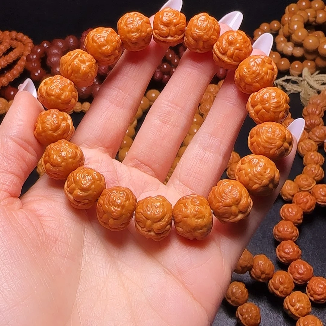 吊坠猴头核桃18金蝉手串