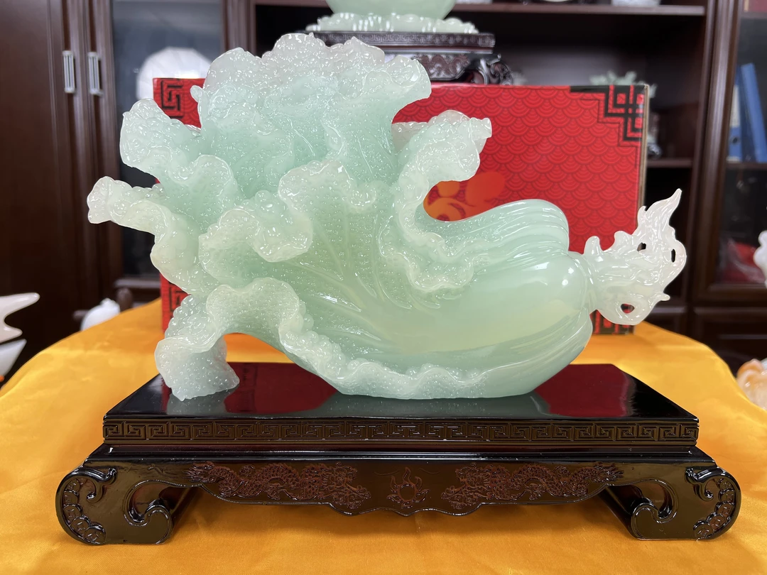 横白菜摆件新款(23*20)蓝冰玉