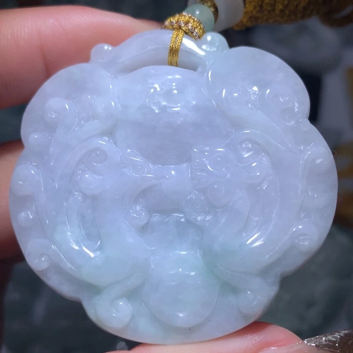 翡翠未镶嵌颈饰保真天然A货翡翠