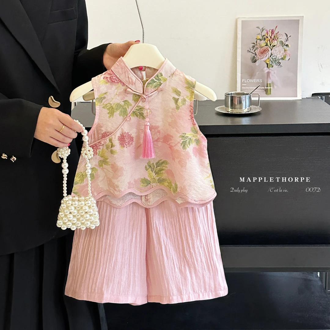 女童国风套装夏季2025新款超好看儿童新中式女宝宝夏装汉服两件套