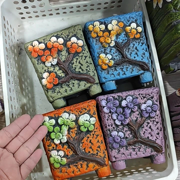 红陶吸水透气的白陶花盆凑满12发货