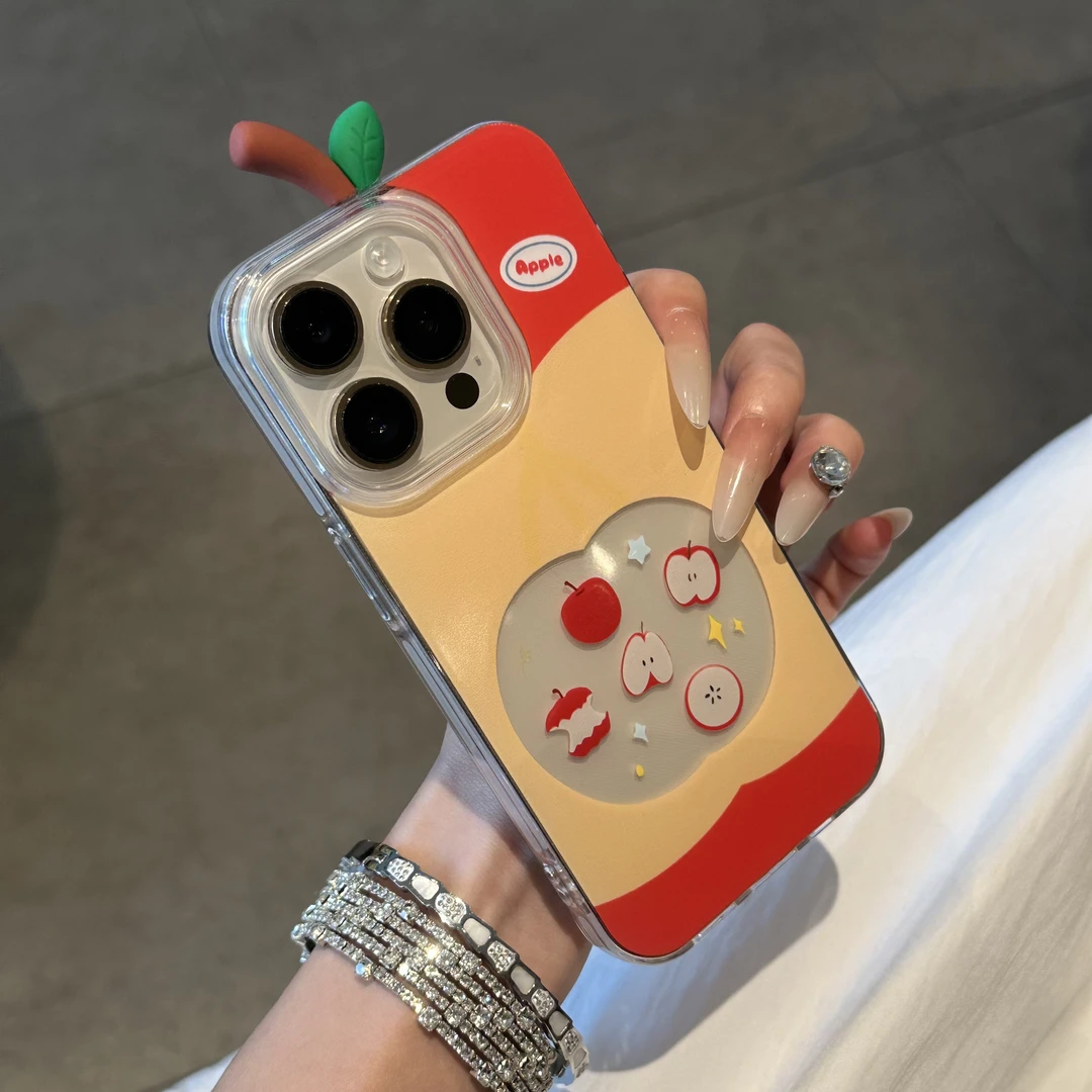 BANCA镂空小苹果核适用iPhone17promax手机壳华为vivo小米15oppo