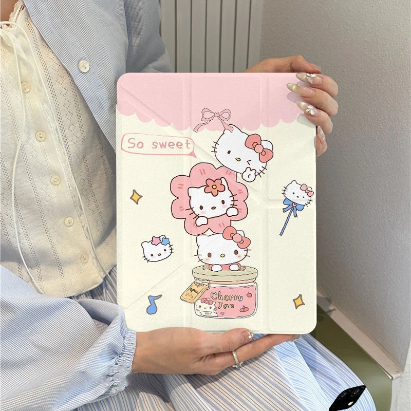 妙品可爱KT猫适用苹果iPadA16 2025平板保护套iPad11笔槽iPad10壳