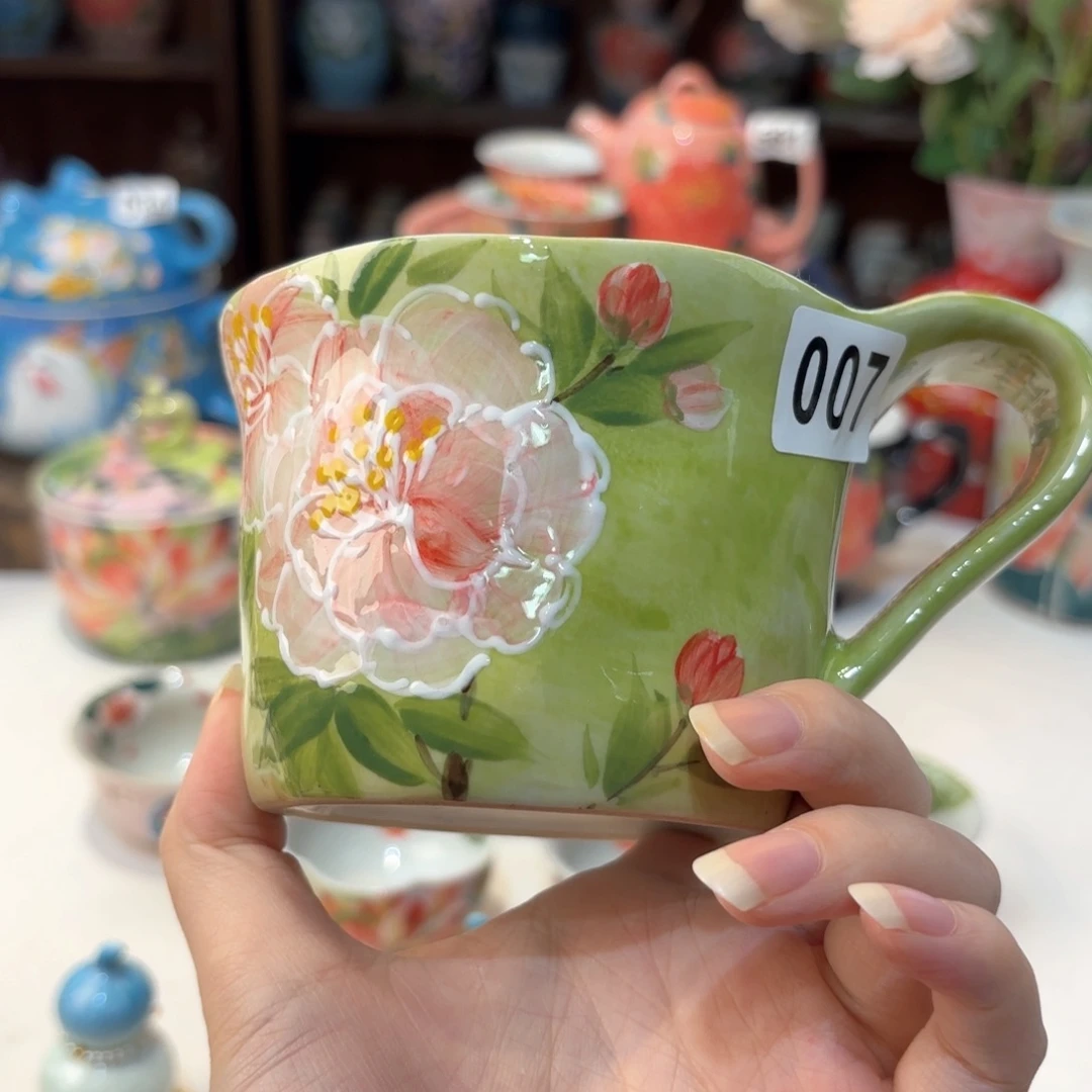 景德镇手绘高温釉下彩陶瓷茶具