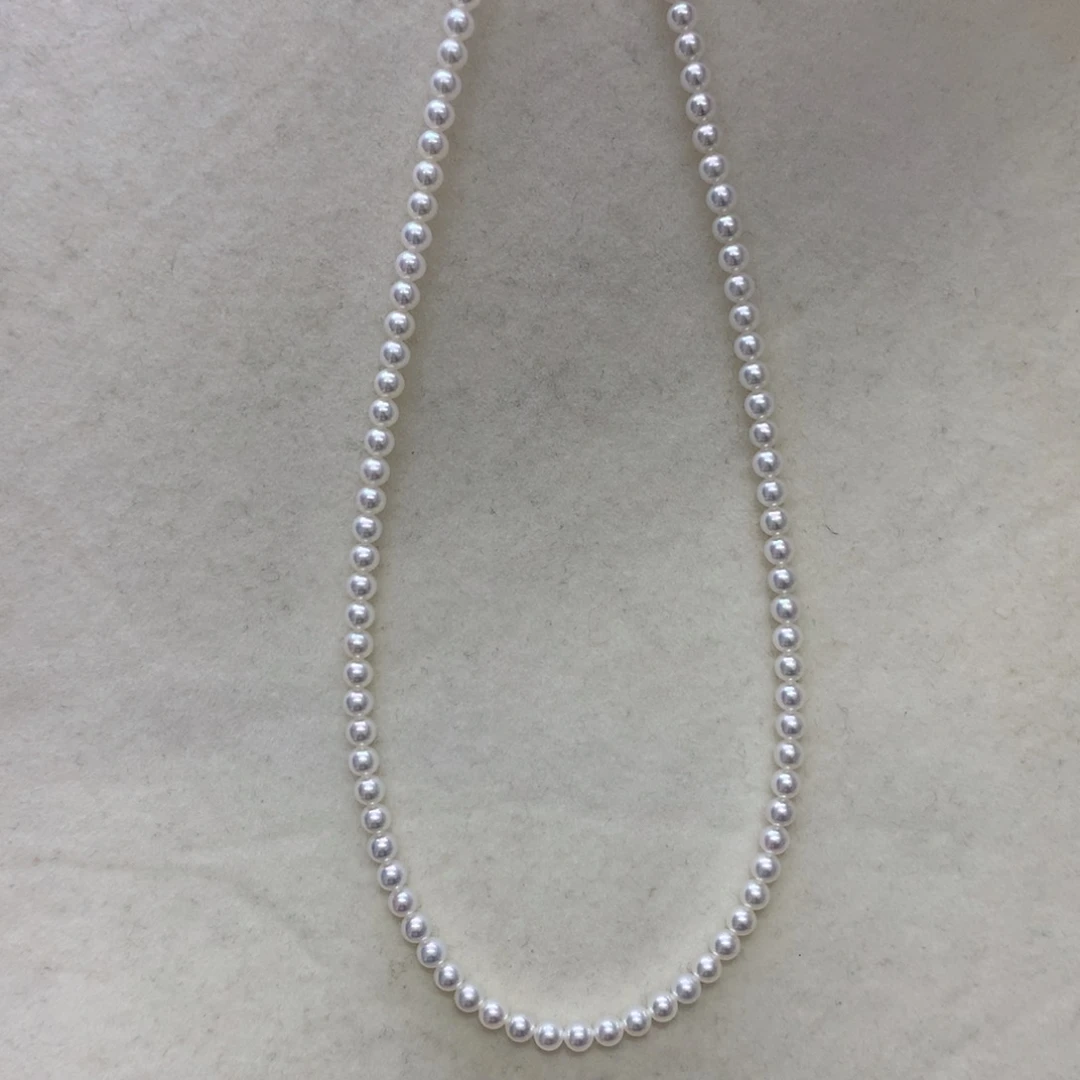 项链18K金镶嵌淡水珍珠3-4