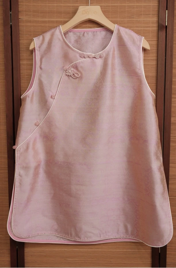 高定重工系列流光绸新中式奥黛上衣