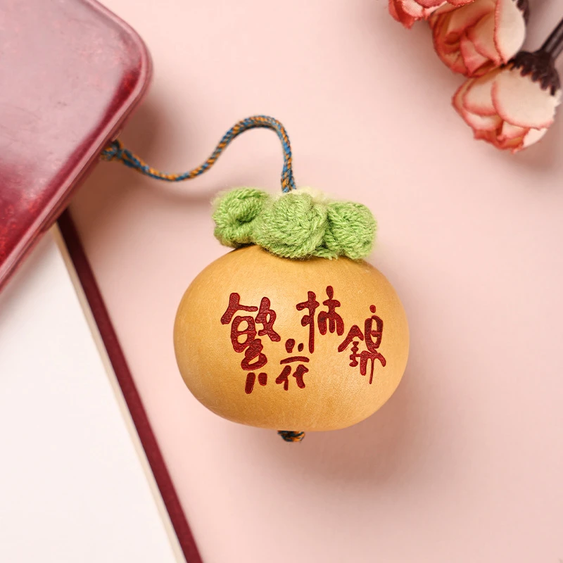 天然葫芦原创新品手机小挂件柿来运转包包钥匙链挂饰文玩