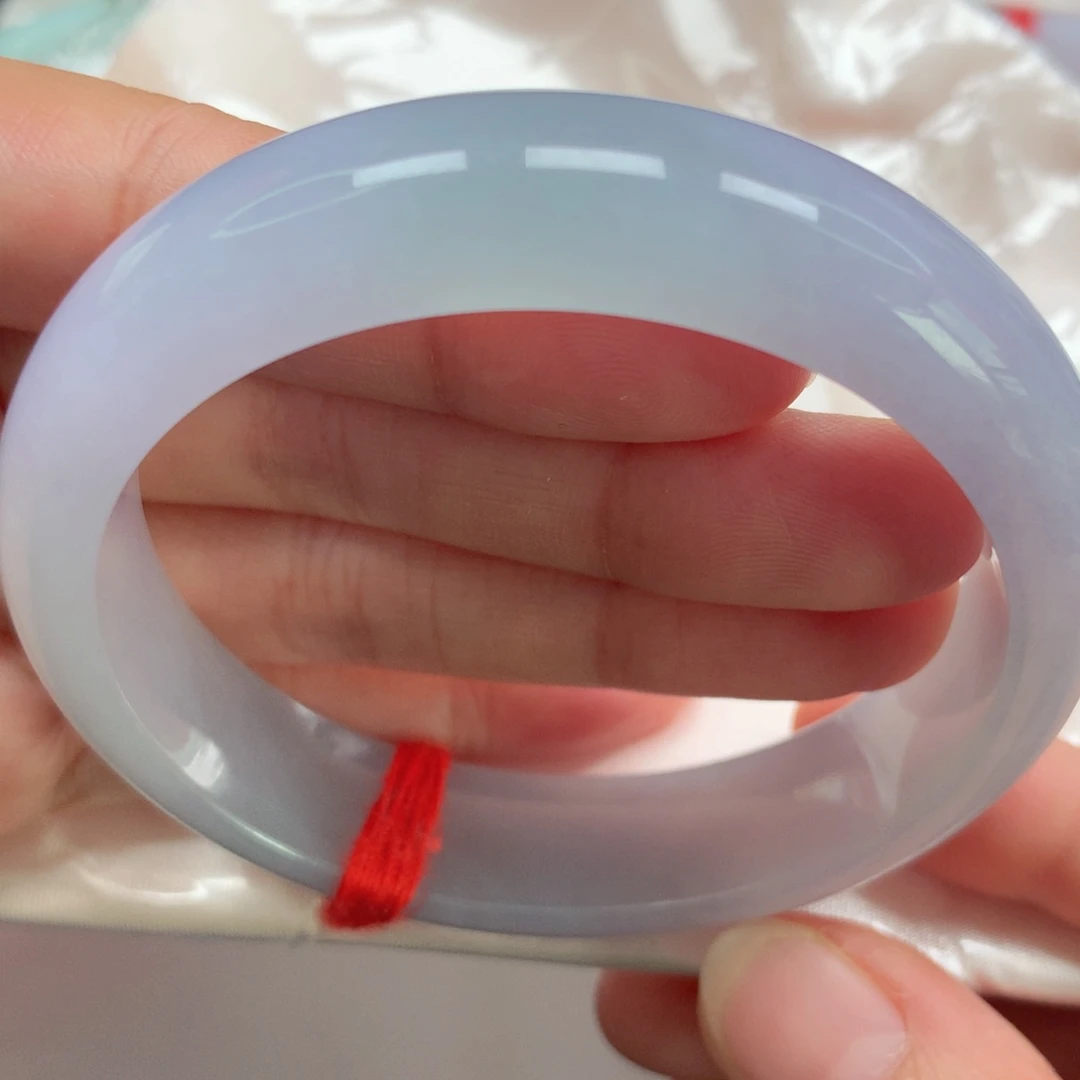 翡翠未镶嵌手镯冰紫色