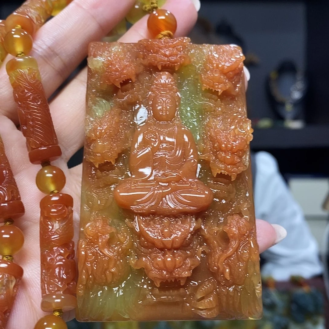 未镶嵌岫玉挂件吊坠项链