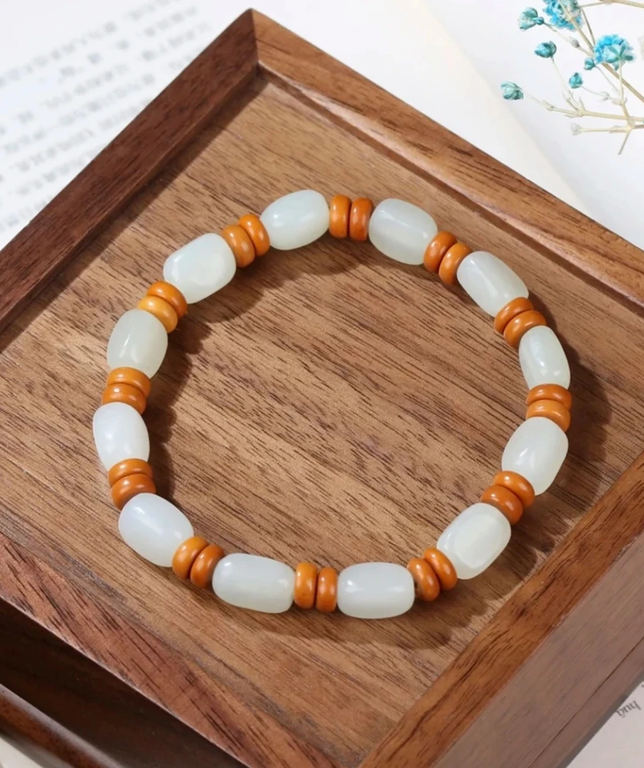 和田玉 白玉随型手串