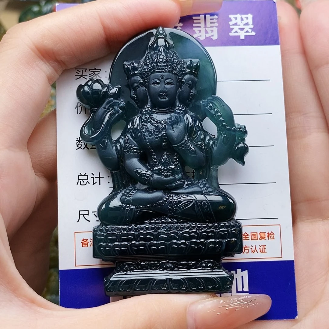 翡翠未镶嵌颈饰用****5观音