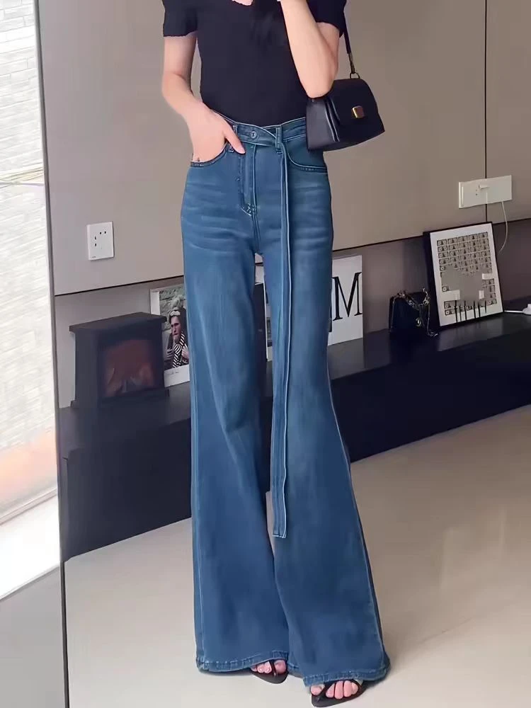 (01-60)秋冬新款女牛仔裤显高百搭长裤休闲修身显瘦提臀裤裤子