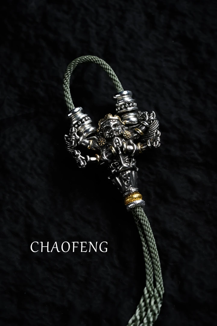 【朝奉精选】大黑三通文玩配饰 尺寸：26.3