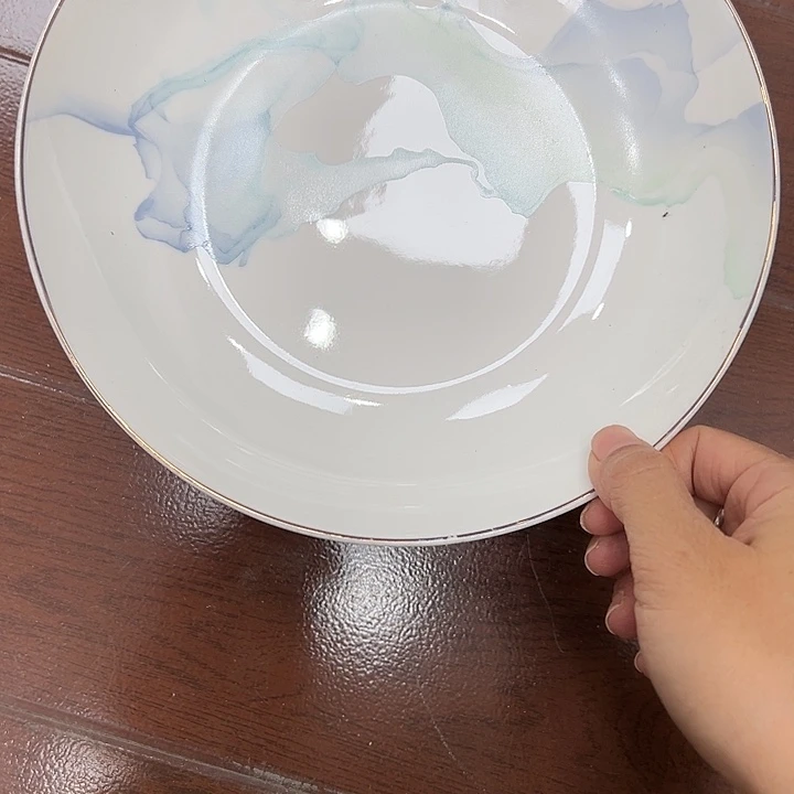 搪瓷瑕疵8寸深盘6个装