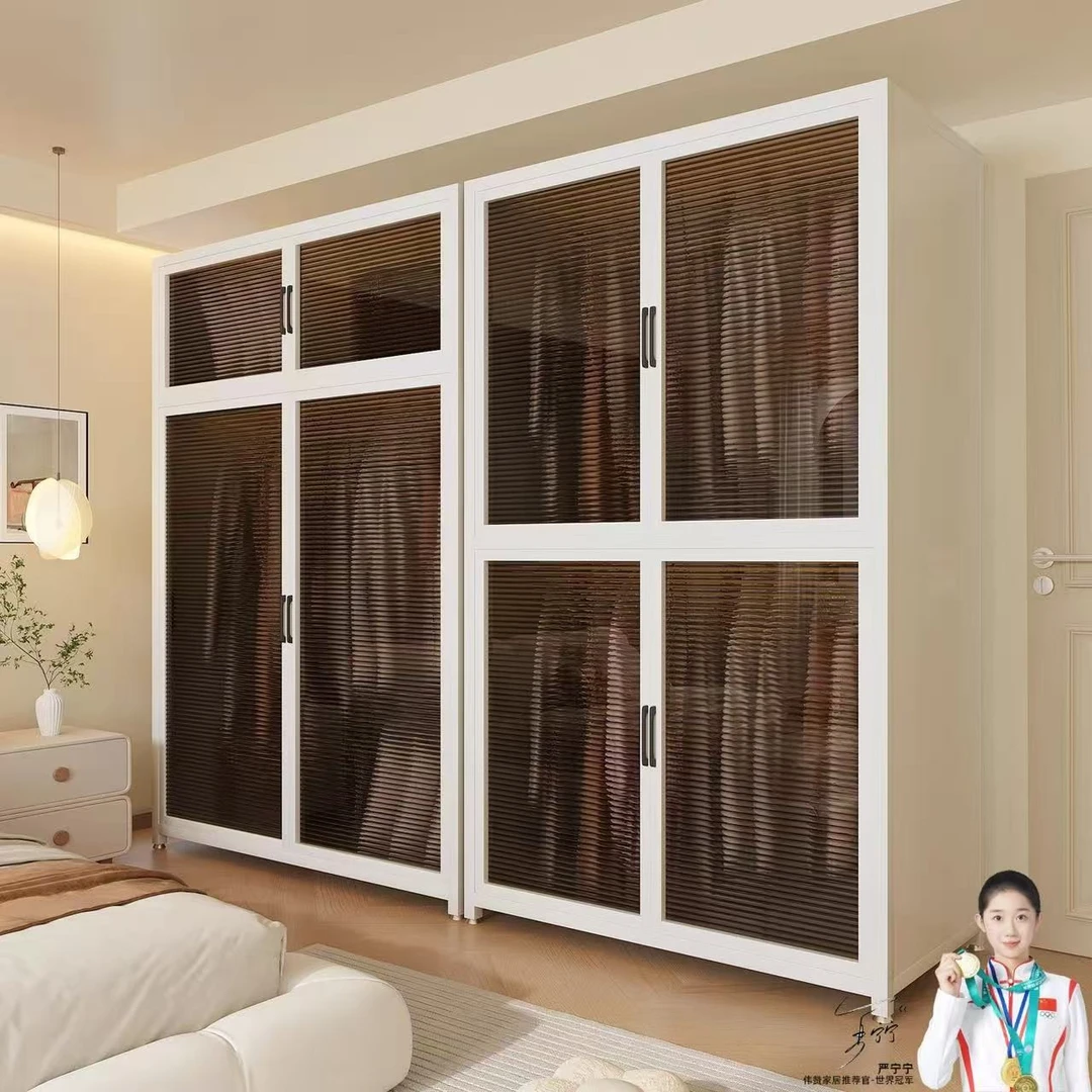 衣柜家用卧室碳钢衣柜2025新款出租房组装金属衣橱主卧收纳整理柜