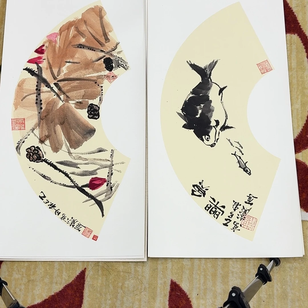 国画3366尺寸卡纸两张