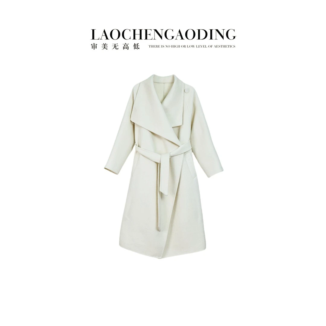 【怦然心动】千金风双面大衣设计师大翻领四穿浴袍气质长款网红时尚