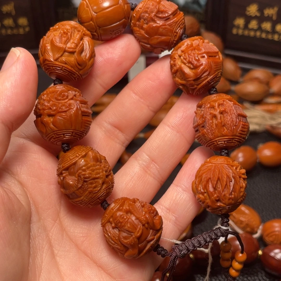 手串/手链橄榄核2.1铁核老苏工风景八仙