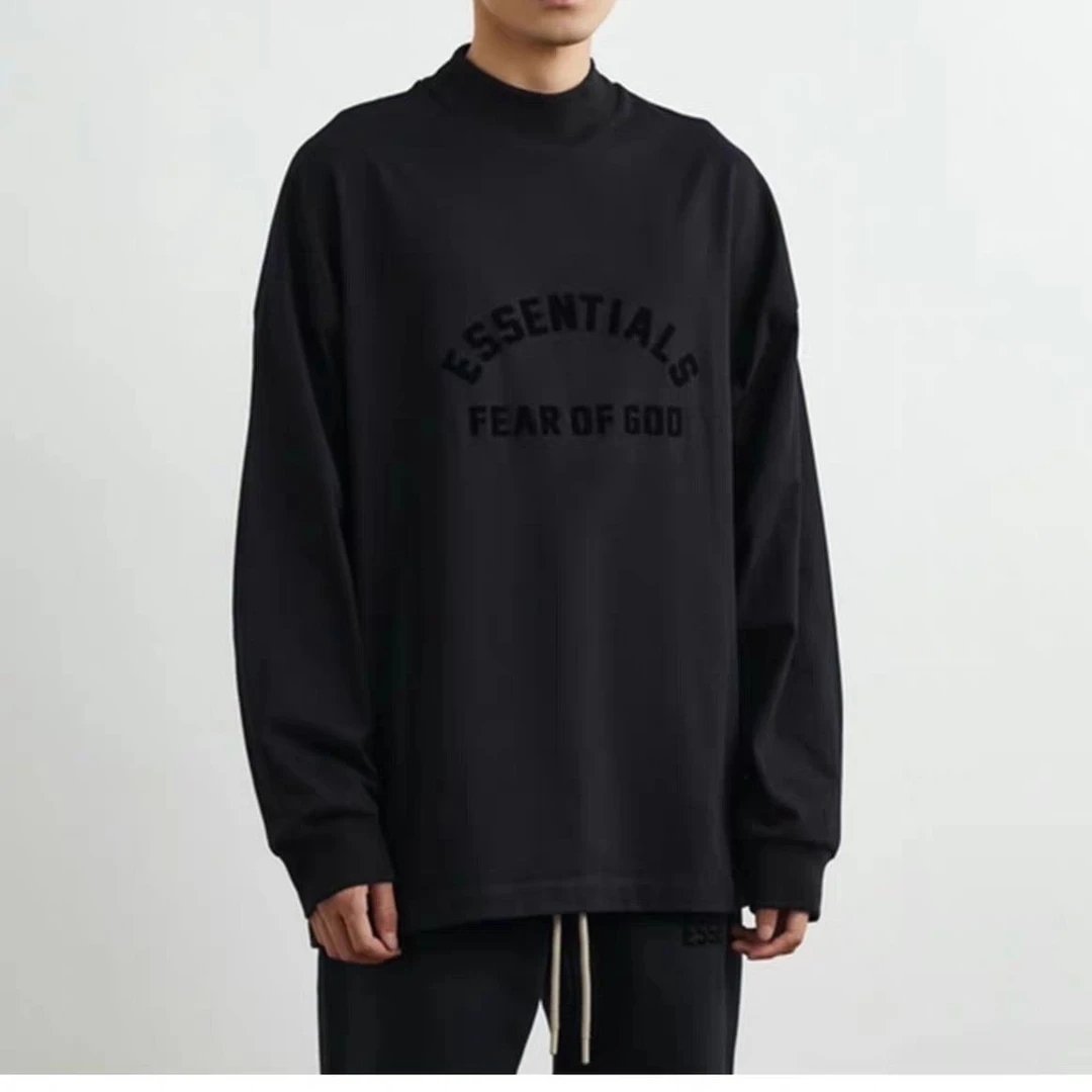 ESSENTIALS春秋季潮牌字母印花长袖T恤内搭打底衫男女情侣同款