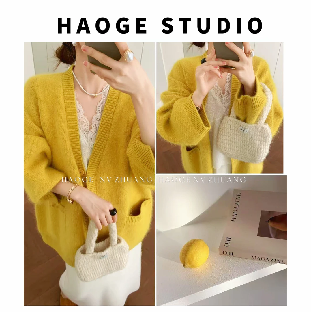浩哥严选●软绵女友HGQ5MY4309A兔毛混纺毛衣预时尚秋冬简版舒适款