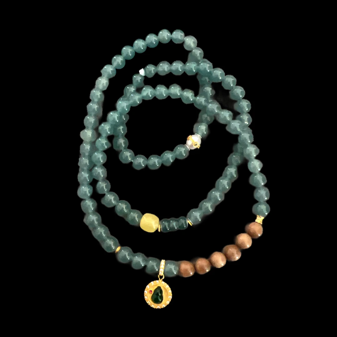 V7598翡翠手串孤品