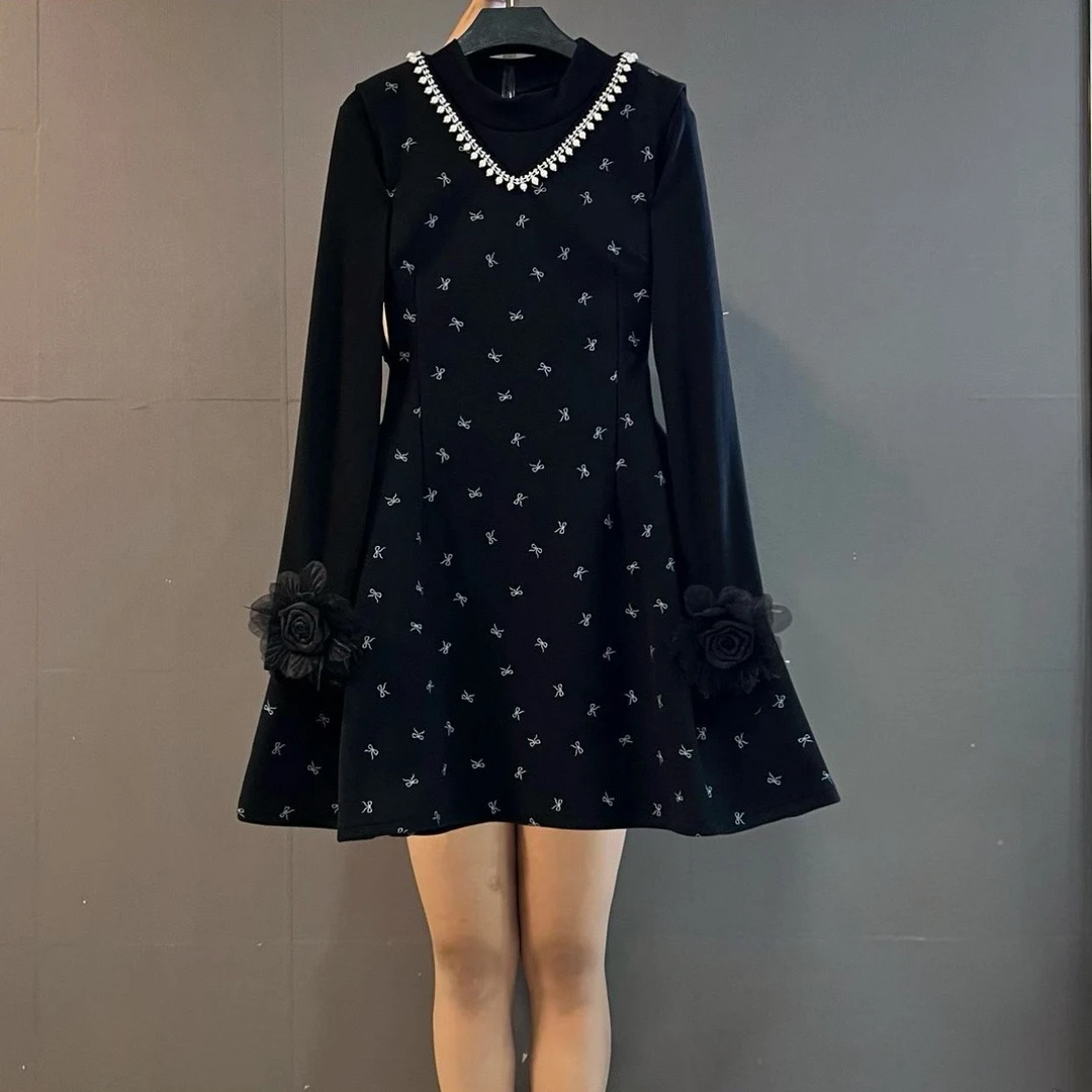 9272-2025年冬季新款时尚洋气显瘦马甲裙+T恤两件套