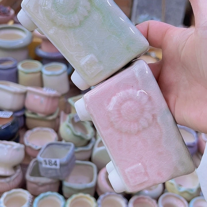 红陶陶瓷花盆当场满12包邮