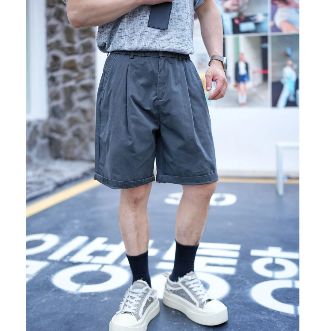Adresscode 极简休闲短裤/棉质透气款极简阔版休闲短裤 FA-5107