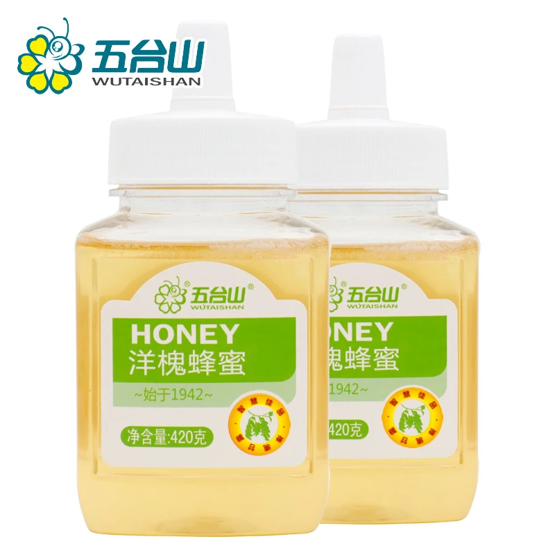 五台山洋槐花蜂蜜420g*2瓶量贩装 农家自产成熟刺槐花蜂蜜 fengmi