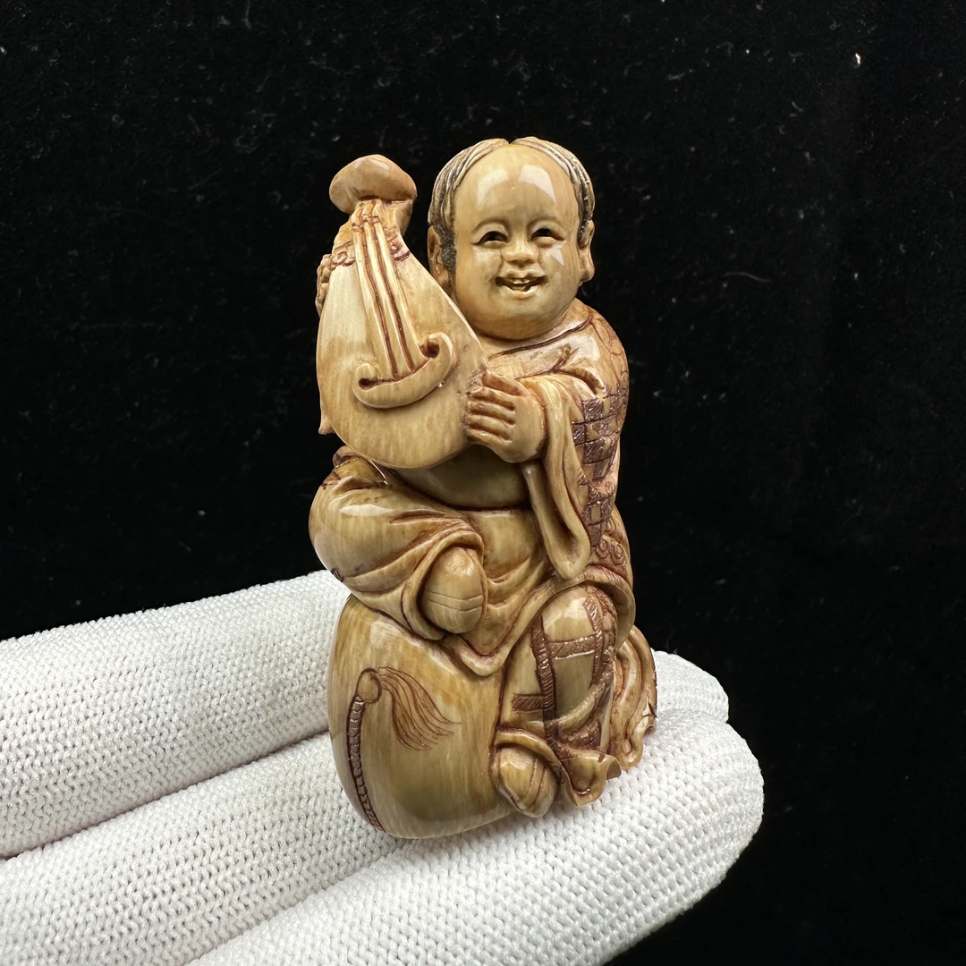 H3221天然猛犸牙回流老牙摆件33X58X26mm支持鉴定 假一罚四