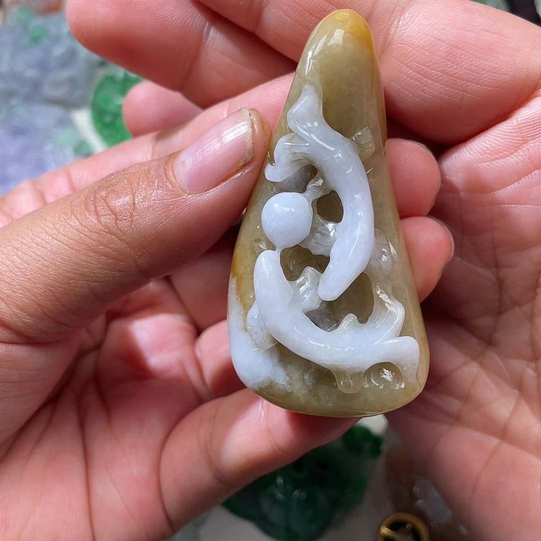 颈饰未镶嵌翡翠青*翡玉缘翡翠