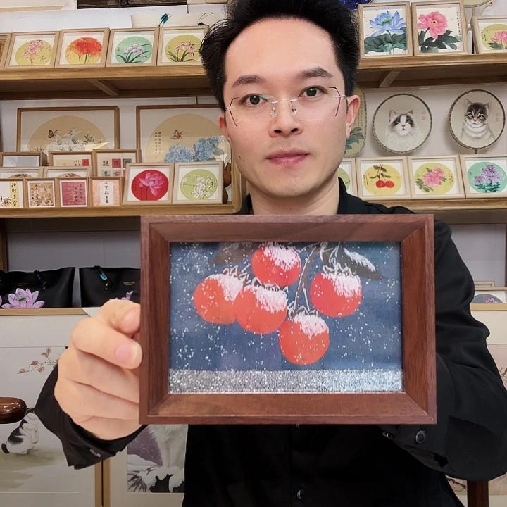 有机玻璃手绘流沙画  手绘