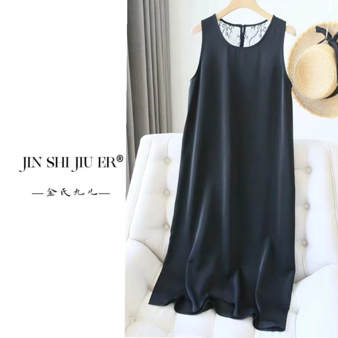 JIUER蕾丝连衣裙 显瘦气质款夏季休闲宽松