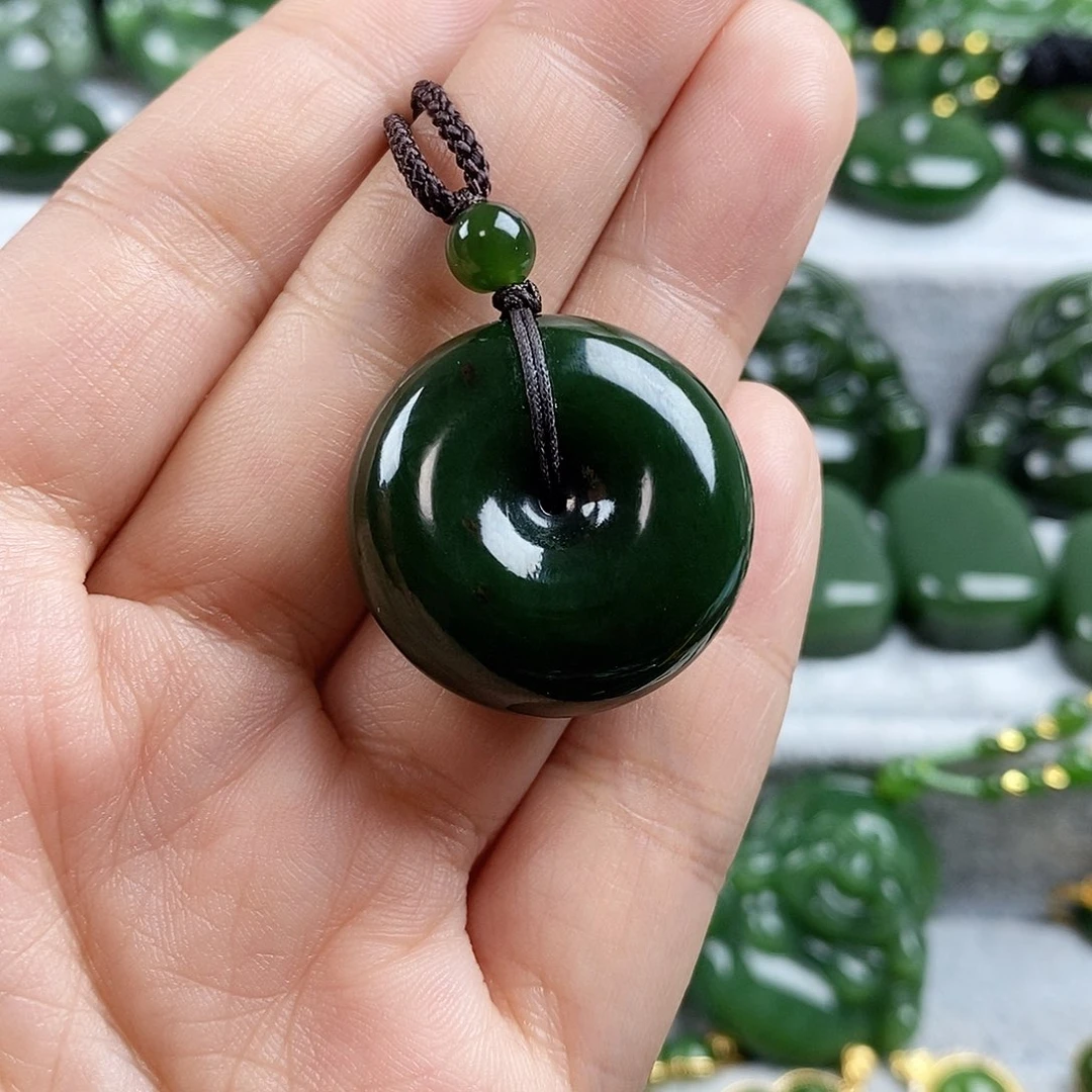 和田玉（碧玉）未镶嵌颈饰26.6mm