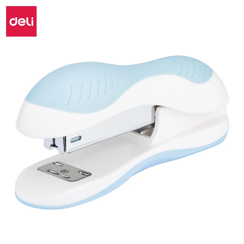 Deli/得力订书机学生用办公用小清新小型订书器