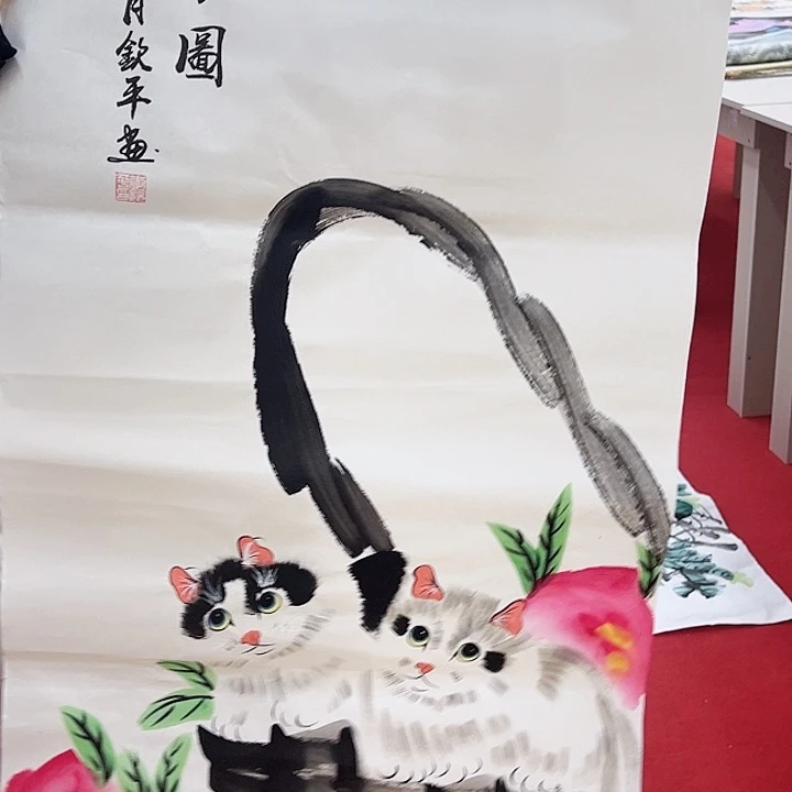 横款晚上好展示作品的