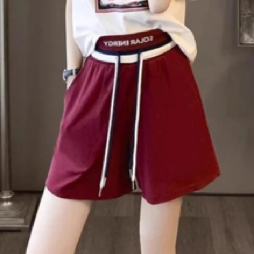 009#【裤长50】女款夏季短袖短裤休闲时尚减龄宽松百搭短裤