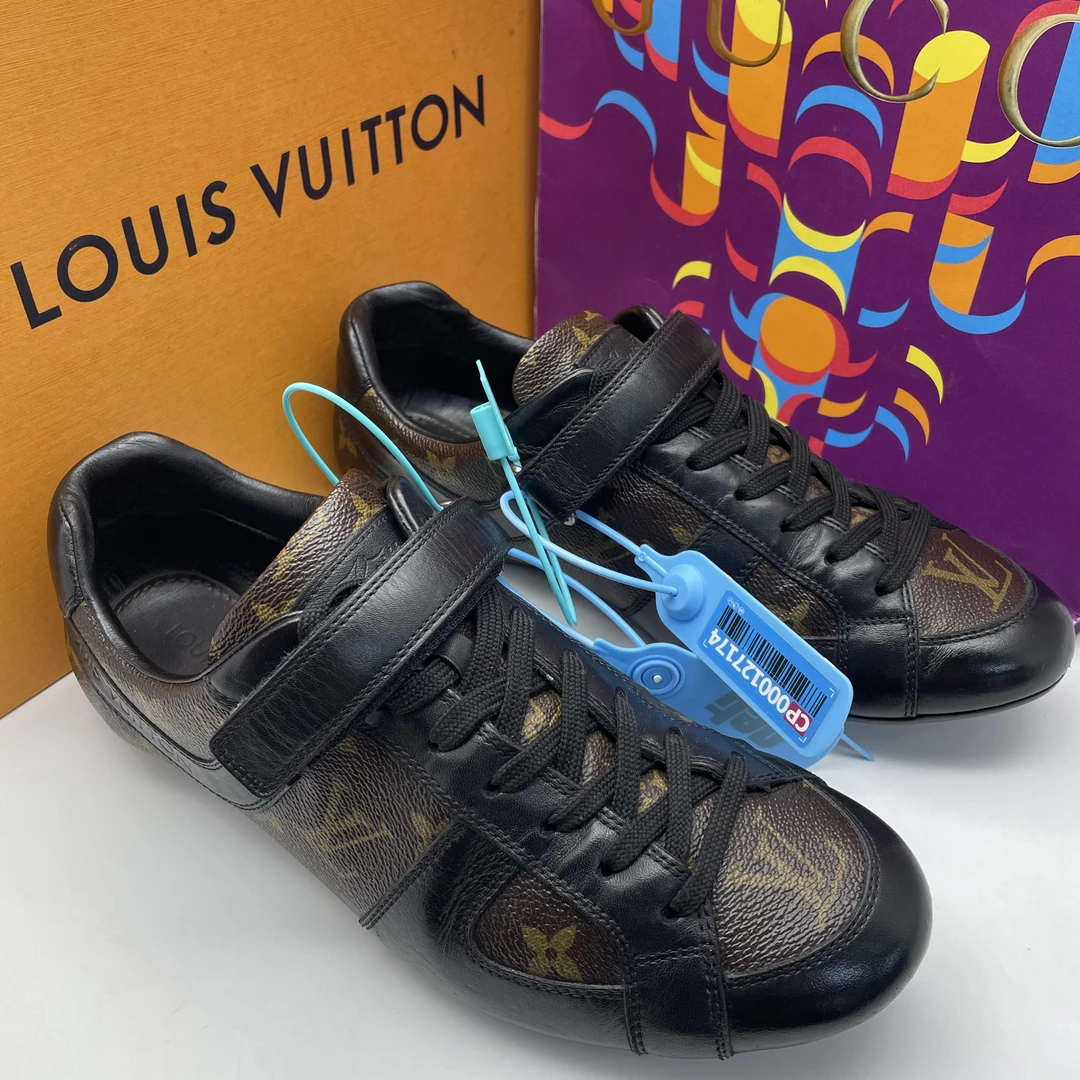 95新 LouisVuitton/路易威登 /40欧码/二手男款 棕色老花休闲皮鞋