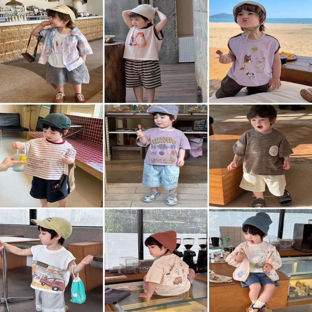 【货号178】夏款儿童拼色防晒服浅绿色