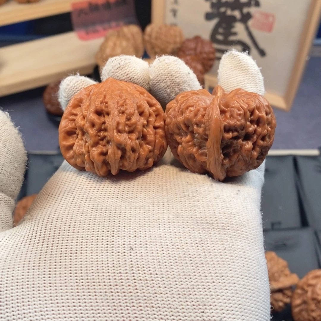 文玩核桃把件主播自盘2个月43尺平谷凹底A001