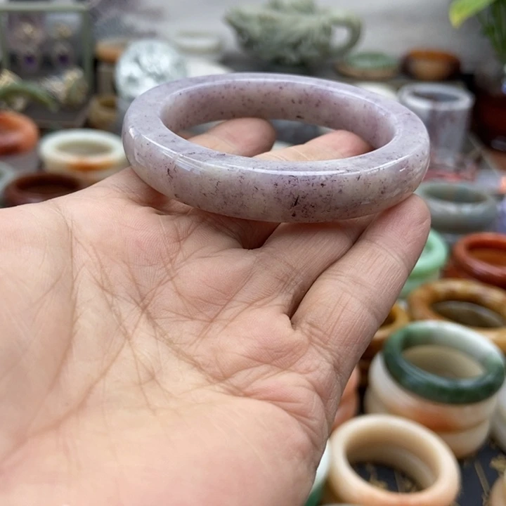 未镶嵌手镯石英岩玉紫玉
