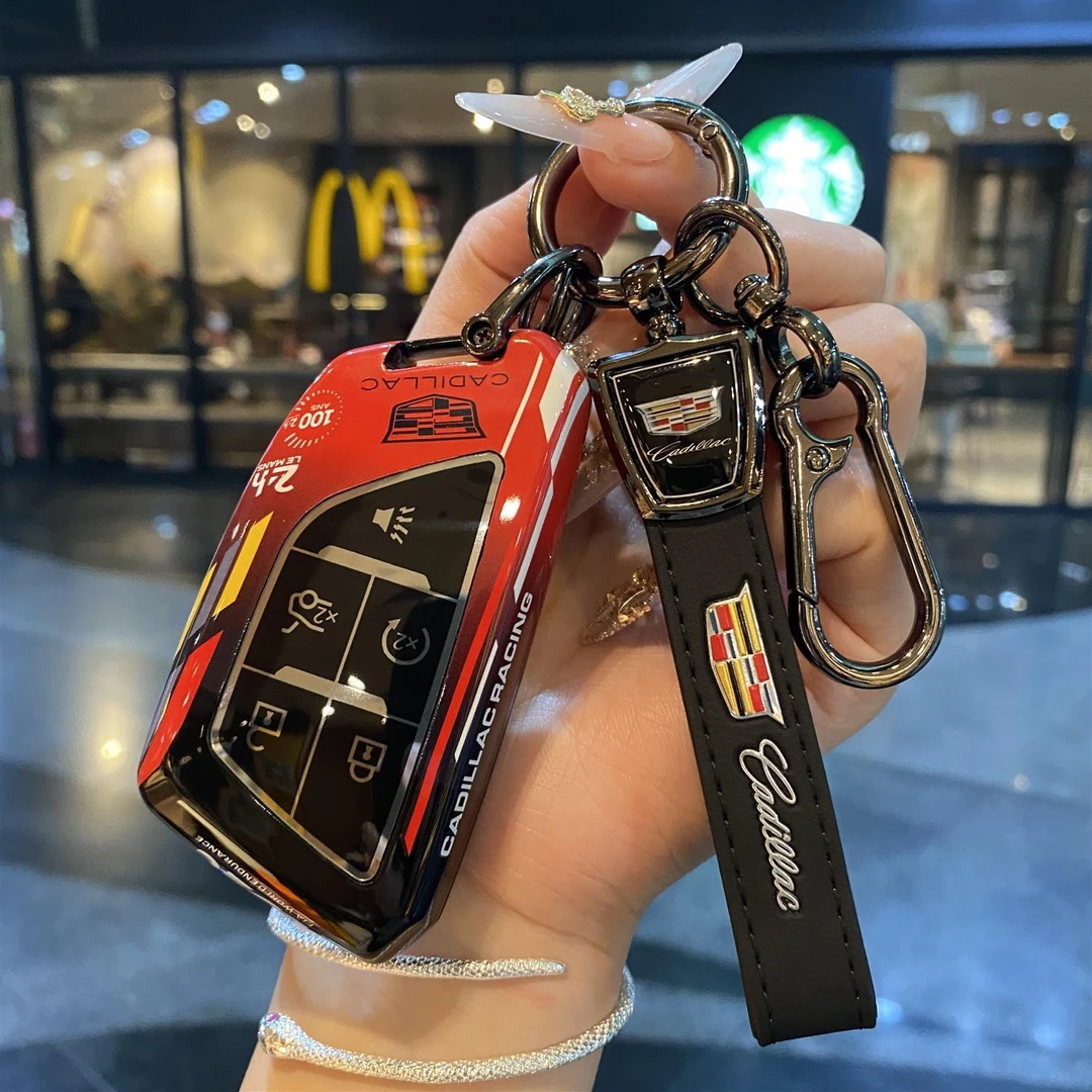 适用凯迪拉克ct5赛道风格钥匙套xt5/xt4/ct6/xts/xt6车ATSL/ct4壳