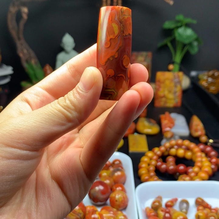 玛瑙/玉髓未镶嵌桶柱