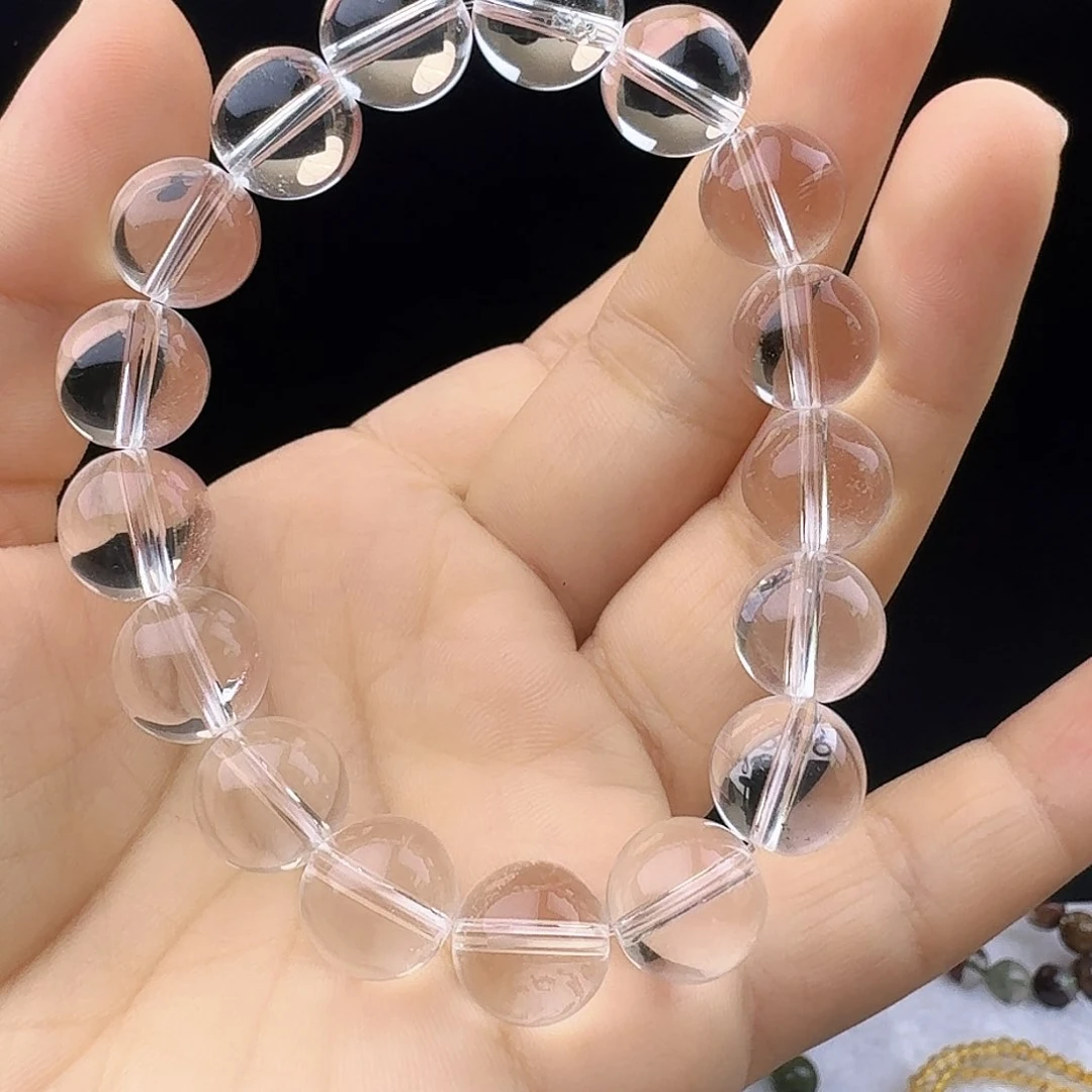 水晶手链未镶嵌白水晶手串12mm