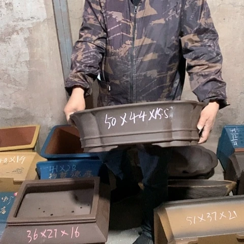 紫砂花盆手工艺品