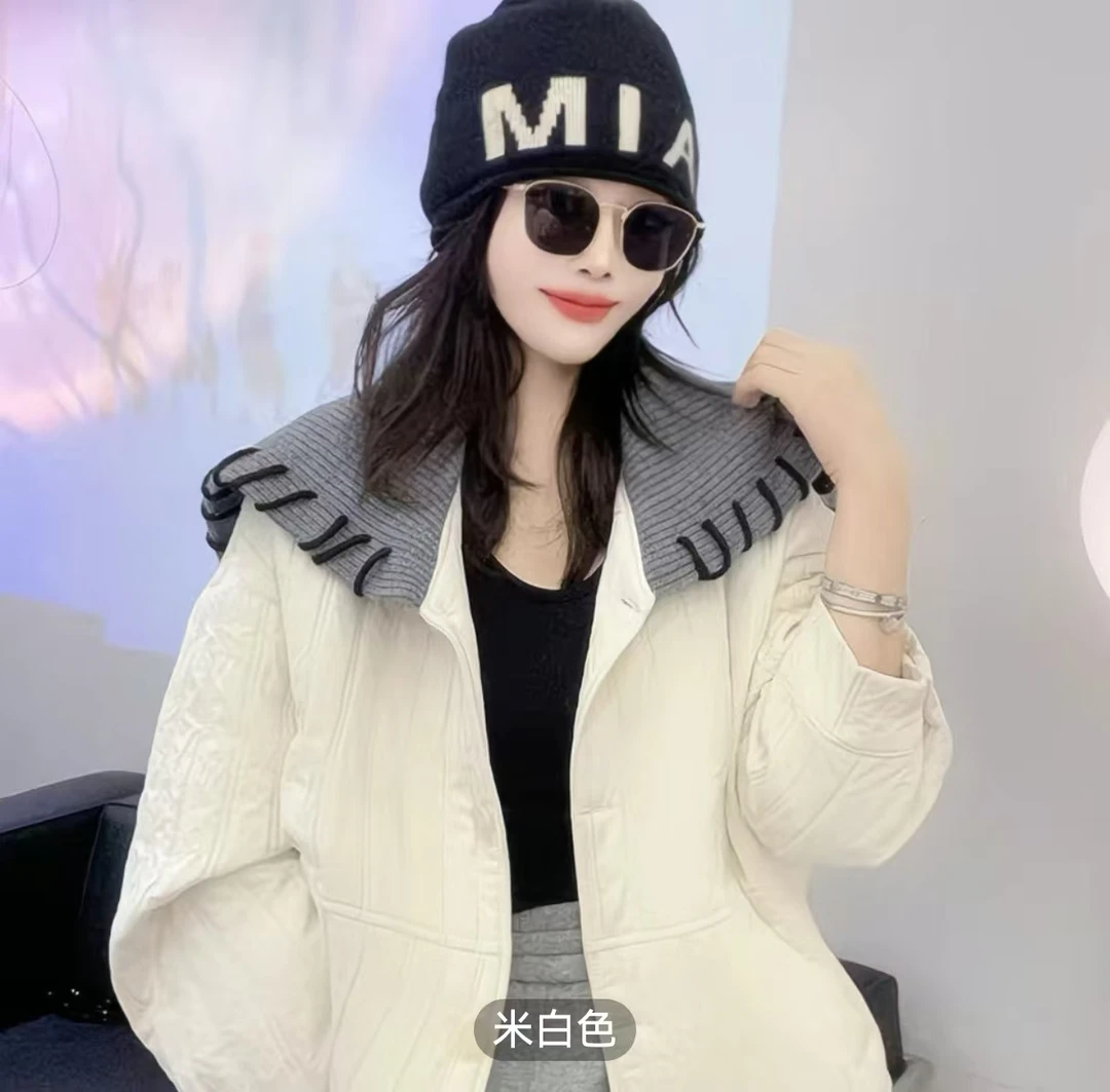 欧货韩范洋气薄棉外套2025潮款长袖纯色网红休闲宽松时尚减龄上衣