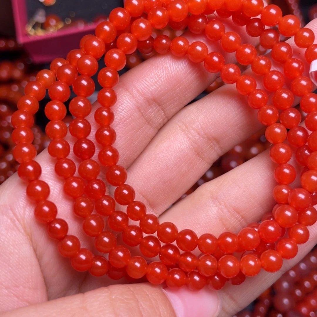 南红玛瑙未镶嵌手链