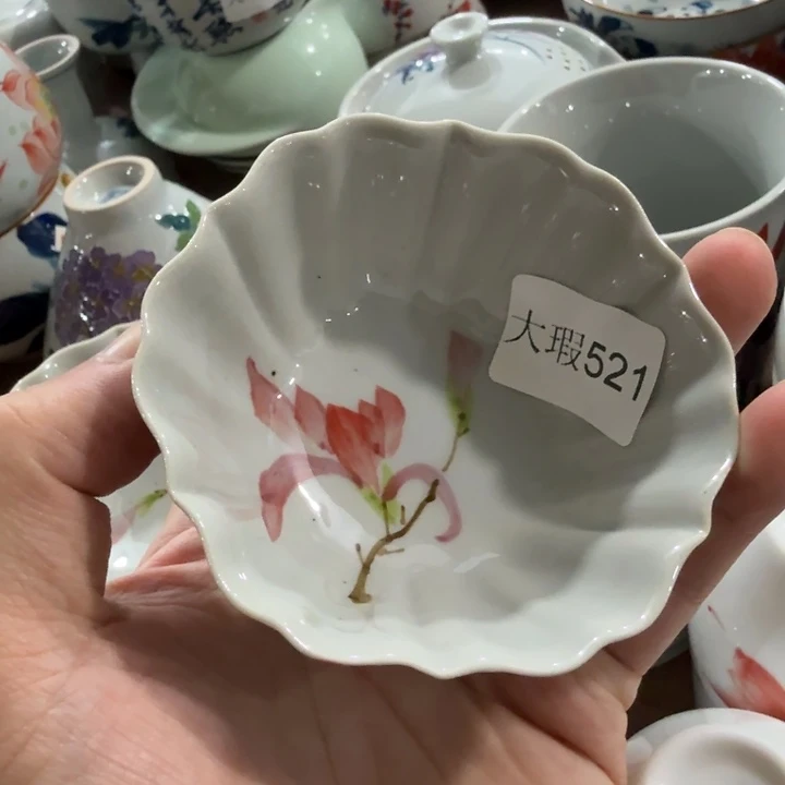 釉下手绘茶具微瑕