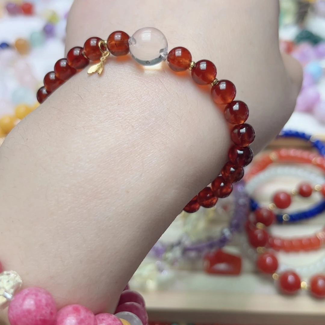 未镶嵌手链水晶石榴石手链